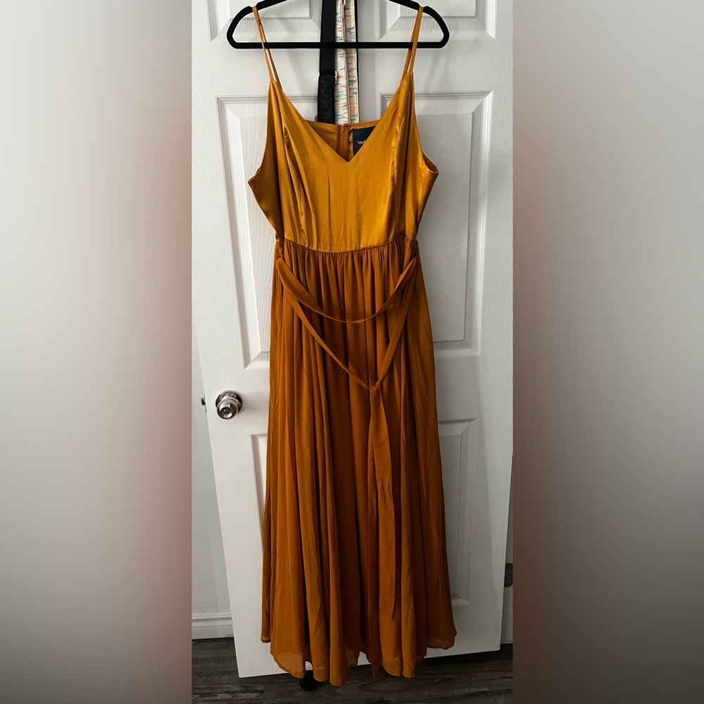 Gold ModCloth special occasion maxi dress size 24